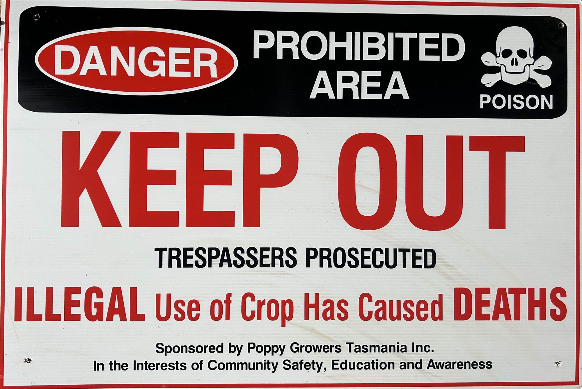 Prohibited Area Sign